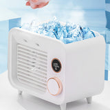 TD® Secouant la tête refroidisseur d'air bureau USB charge mini portable climatiseur ventilateur humidification par pulvérisation