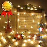 TD® Guirlande lumineuse LED à Piles - 80 Ampoules - Blanc Chaud - 10 m