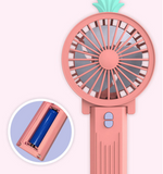 INN® Ventilateur portable ventilateur d'éclairage de poche étudiant pliable usb portable charge mini ventilateur rose
