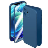 TD® Étui pour téléphone portable adapté au film de coque iphone11 intégré à 360 degrés de protection en film trempé plein écran
