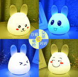 TD® Expression lapin animal cadeau LED mignon Veilleuse avec silicone meilleurs enfants cadeau