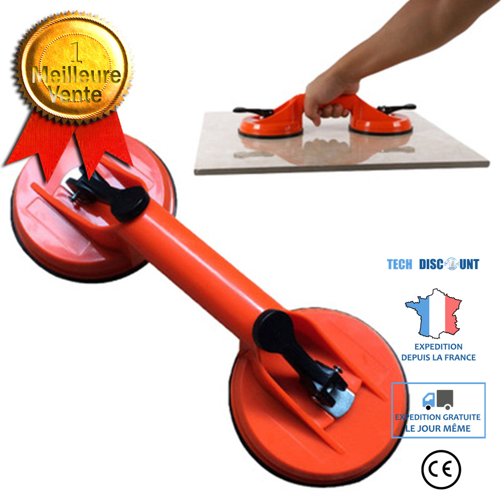 Poignée ventouse, ventouse capacité de levage de 60kg, ventouse double Poignée ventouse, ventouse capacité de levage de 60kg, ventouse double