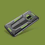 TD® Samsung Galaxy S9+ Coque de protection verte Anti-chute Anti-collision Samsung Phone Case Samsung Phone Case Design