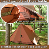 TD® Double tente à deux étages auvent plage pêche camping équipement portable étanche camping tente en plein air