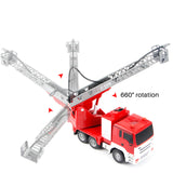 TD® Ensemble de modèles de jouets pour enfants Super grand camion de pompiers télécommandé pulvérisable échelle élévatrice électriqu