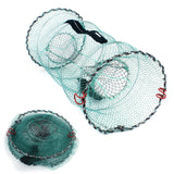 TD® Filet de pêche de printemps Cage de crabe ronde pliante Cage de crevettes fil Nylon maille solide et Durable matériel de pêche p