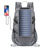 TD® Sac à dos pliant solaire voyage alpinisme randonnée hommes et femmes sangles épaules sports de plein air polyester charge téléph