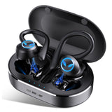 TD® Casque Bluetooth antibruit monté sur l'oreille sans fil TWS sport stéréo bilatéral affichage puissance de jeu étanche son choqua