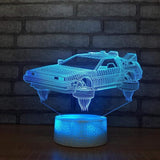 TD® Lampe optique poser décoratif tactile 7 couleurs illusion optique - modèle voiture - faible consommation câble USB ou 3 piles AA