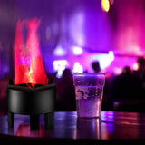 TD® Lumière flamme scène décorations d'halloween led lampe bar lumineuse électronique effet incandescent tissu flammes feu nature dé
