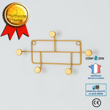 Crochet mural sans perforation métal crochet porte-manteau derrière tenture murale rangée crochet nordique lumière luxe géomé