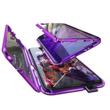 Coque Huawei Honor 9X, Étui Adsorption Magnétique Double face Verre trempé Couverture pour Huawei Honor 9X Global -Bleu