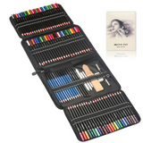 144 ensembles de crayons de couleur à base d'huile, pinceaux d'art professionnels, ensembles de crayons de couleur pour peint