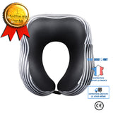 TD® Oreiller en forme de U, mousse à mémoire de forme, oreiller de voyage, oreiller cervical, oreiller cervical pour voiture et avio