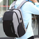 TD® Sac à dos antivol pour hommes sac d'ordinateur d'affaires mode sac de voyage grande capacité USB sac d'école étudiant