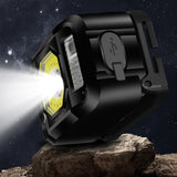 TD® Lampe de poche trois sources de lumière forte induction de lumière chargeant l'éclairage extérieur super lumineux monté sur la t