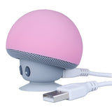 INN® Mini Enceinte Bluetooth Sans fil Mushroom Champignon Ventouse Rose，Mini haut-parleur Bluetooth sans fil Champignon Champagne