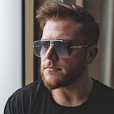 TD® Lunettes de soleil sans monture Lunettes de soleil mode pour hommes Lunettes de soleil carrées à la mode pour femmes