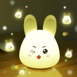 TD® Expression lapin animal cadeau LED mignon Veilleuse avec silicone meilleurs enfants cadeau