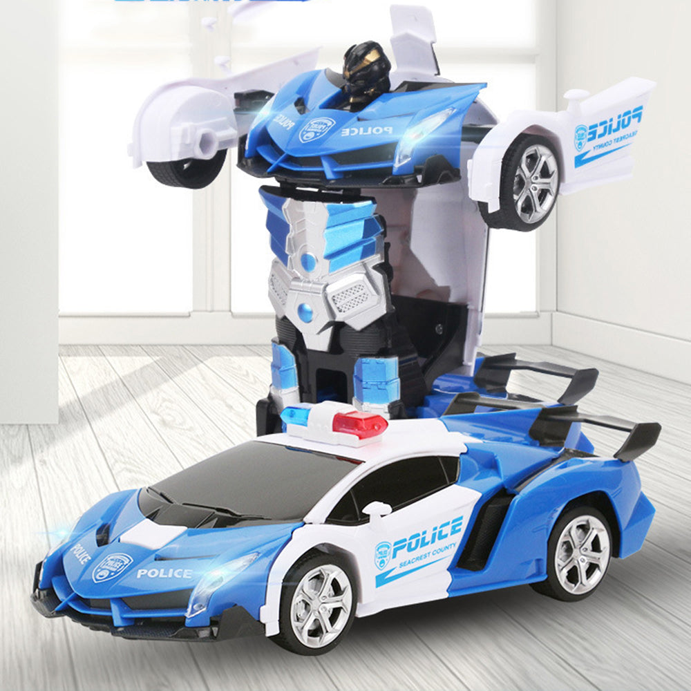 TD® INN® Robot voiture transformation avec télécommande Jouet déformationà un bouton télécommandé Cadeau pour enfants
