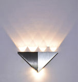 TD® Applique murale intérieur LED - Triangle - En aluminium - 3W - Blanc chaud