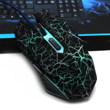 TD® Souris de jeu filaire USB grip crack 6 boutons