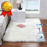 TD® canapé maison coussin baie vitrée coussin de laine imitation tapis bébé automne jeu froid preuve couverture antidérapante,Blanc