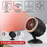 Réchauffeur Electrique chauffage d'air Chaud d'hiver Ventilateur chauffant Cadeaux de Noël dortoir OR NOIR