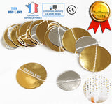 TD® Chaîne guirlande banderole bannière ruban Paillette or argent rondes décoration de fête de Saint Valentin Noel anniversaire mari