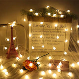 TD® 10M Guirlande Lumineuse LED Boules étanche Lumière Blanc Chaud Maison Lampe Ambiante Décoration Noël Mariage Parasol Café Fête D