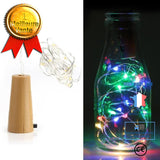 TD® Guirlande Lumineuse LED Bouchon Bouteille à Pile Eclairage Étanche avec 15 LED x1.4M pour DIY Mariage Fête, Multicolore