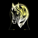 TD® USB Cadeaux 7 Couleurs Changeantes Cheval Led Veilleuse 3D LED Bureau Lampe De Table comme Décoration de La Maison