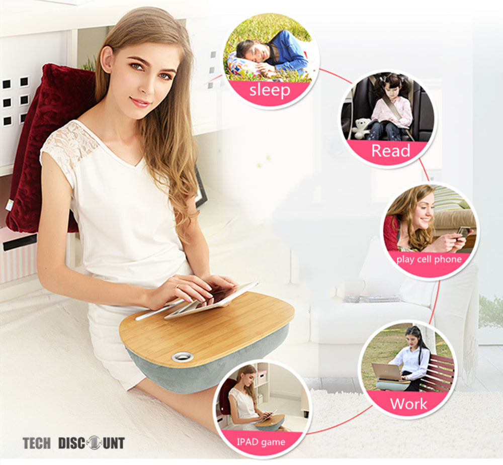 RICOO Coussin pour Ordinateur Portable avec Tapis de Souris et Repose RICOO Coussin pour Ordinateur Portable avec Tapis de Souris et Repose