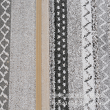 TD® Tapis Terra - 160 x 230 cm - Bande ethno blanc et noir