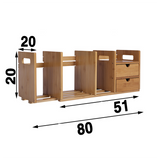 TD® Étagères Étagères en bambou avec tiroir Bureau Petite étagère Rangement de bureau Étagère de bureau Simple Étagère Étagère Étagè