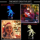 TD® Lampe 3D dinosaure coloré tactile interrupteur veilleuse lumière bleue alimentation USB pour les, enfants chambre accessoire LED