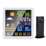 INN® Horloge météo sans fil écran couleur multifonctionnel touche tactile horloge créative horloge météo horloge intérieure et extér