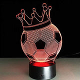 TD® Lampe optique poser décoratif tactile 7 couleur illusion optique modèle football King - faible consommation câble USB 3 piles AA