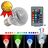 TD® Ampoule Lampe à Télécommande 3W E27 16 LED de couleur RGB/ Lumière Magic sans fil Multi colore/ 16 Couleurs