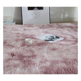 dérapant Tapis en Laine de Soie Douce Intérieur  Moderne  Tapis Soyeux Chambre Tapis  Rose  140X200CM