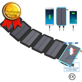 TD® Banque d'alimentation solaire 10000mAh 6 panneaux solaires Banque d'alimentation portable extérieure pliante à charge rapide