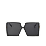 TD® Nouveau grand cadre une pièce lunettes de soleil hommes mode tendance lunettes de soleil femmes solides pieds en métal lunettes