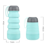 TD® Gourde créative silicone compartiment sports plein air bouteille silicone pliant bouteille d'eau tasse télescopique multifonctio