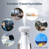 TD® Humidificateur portable rechargeable eau bouteille air maison chambre bebe voyage usb silencieux verre décoration purificateur