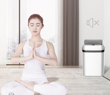 INN® poubelle automatique intelligente au pied 15L induction capteur blanc cuisine salle de bain plastique rectangulaire avec couver