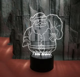 TD® Lampe de bureau veilleuse 3D de Noël rougeoyante 7 couleurs cadeaux de Noël du père Noël KIT QUINCAILLERIE MEUBLE_bb1087