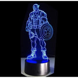 TD® Lampe optique poser décoratif tactile couleur illusion optique modèle captain america - faible consommation câble USB 3 piles AA