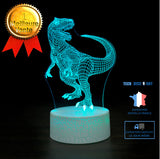 TD® -Veilleuses 3D Led Happy Tyrannosaurus Rex Dinosaure Avec 7 Couleurs De Lumi&egrave;re Pour La D&eacute;coration De La Maison La