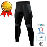 Pantalon de fitness pour hommes PRO, pantalon d'entraînement ajusté à haute élasticité, pantalon à séchage rapide avec noir e