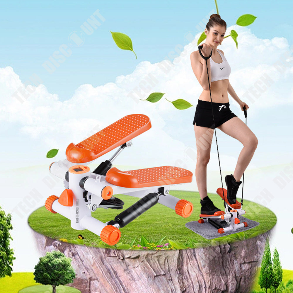 TD®  Stepper hydraulique Twister de taille domestique Mini stepper Machine à pédales de gymnastique silencieuse Sports dynamiques